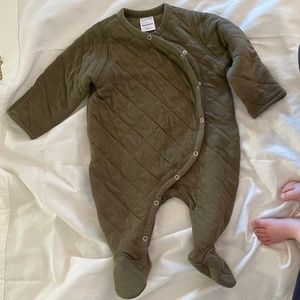 New Hanna Andersson Sage Green Baby Bunting 3-6 months